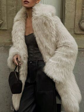 Commense Oversized Minky Faux Fur Coat